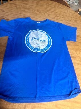 Detroit Graphic Crewneck T-Shirt in Royal Blue